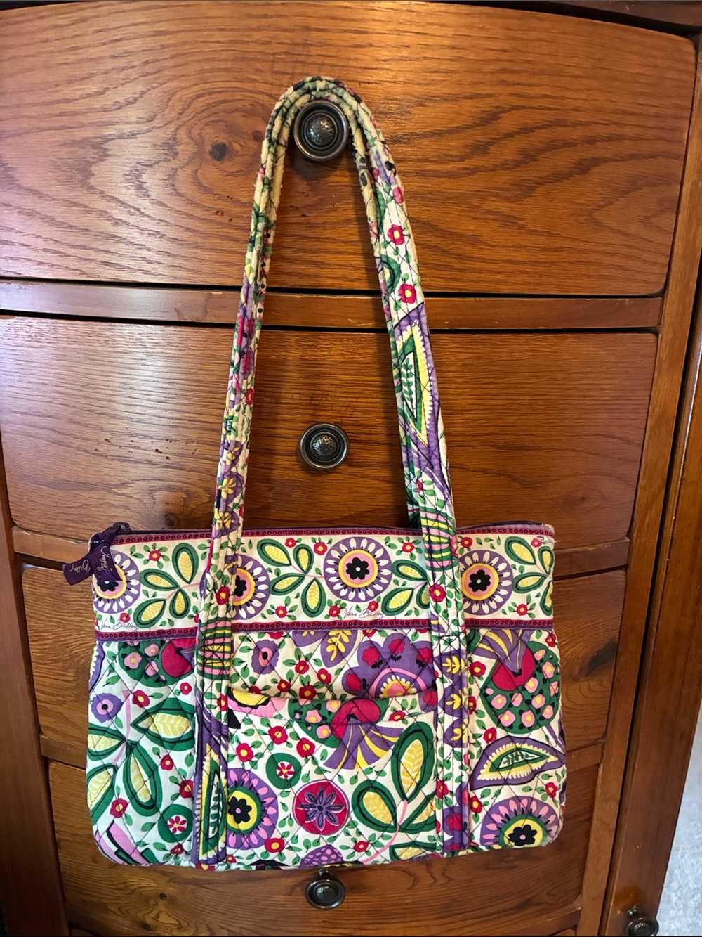 Vera Bradley Viva Le Vera la Floral Quilted Tote bag purse